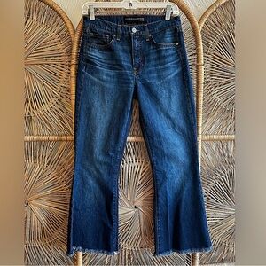 Veronica Beard Sandi Flare High Rise Cropped Jeans